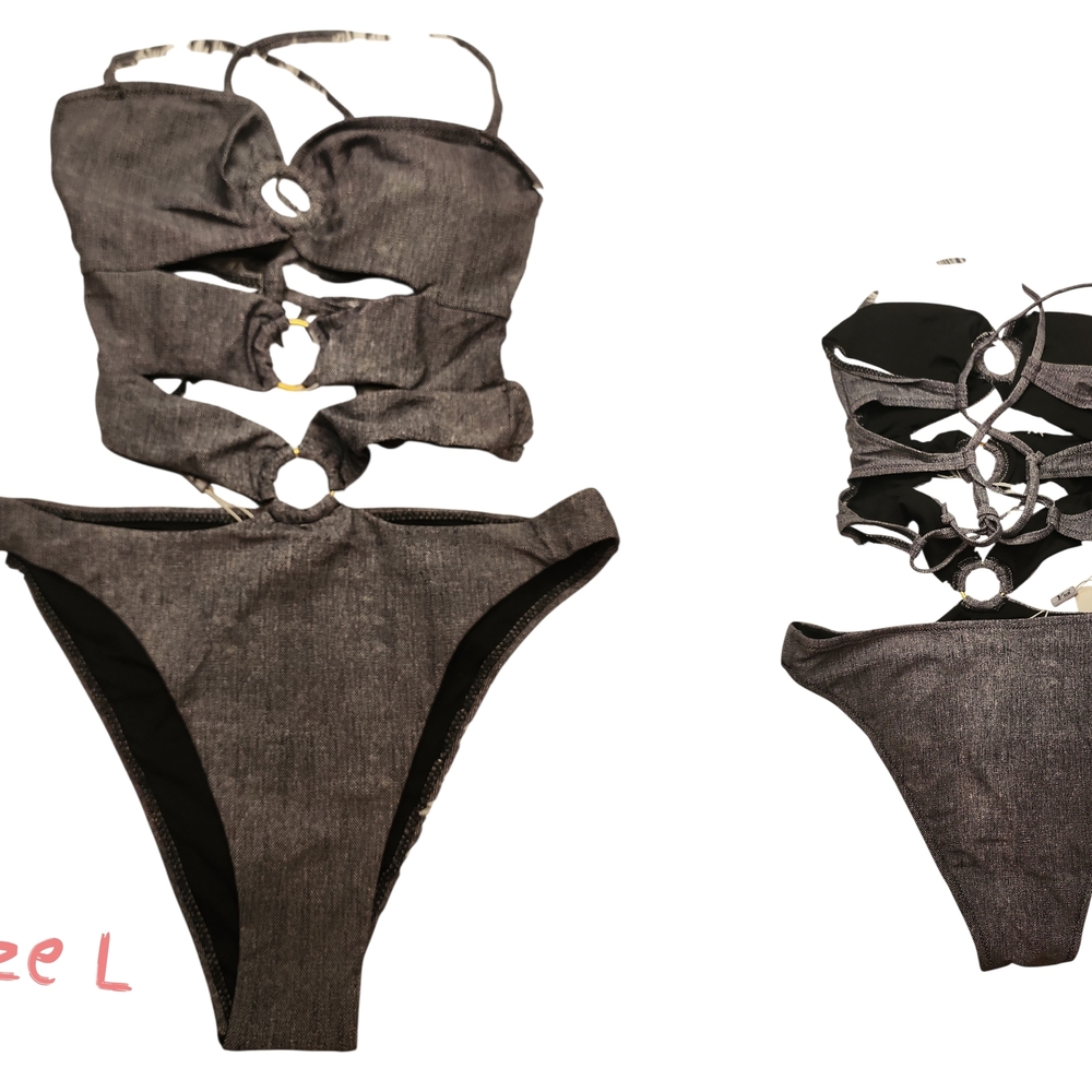 Stylish Black Cut-Out One-Piece Swimsuit